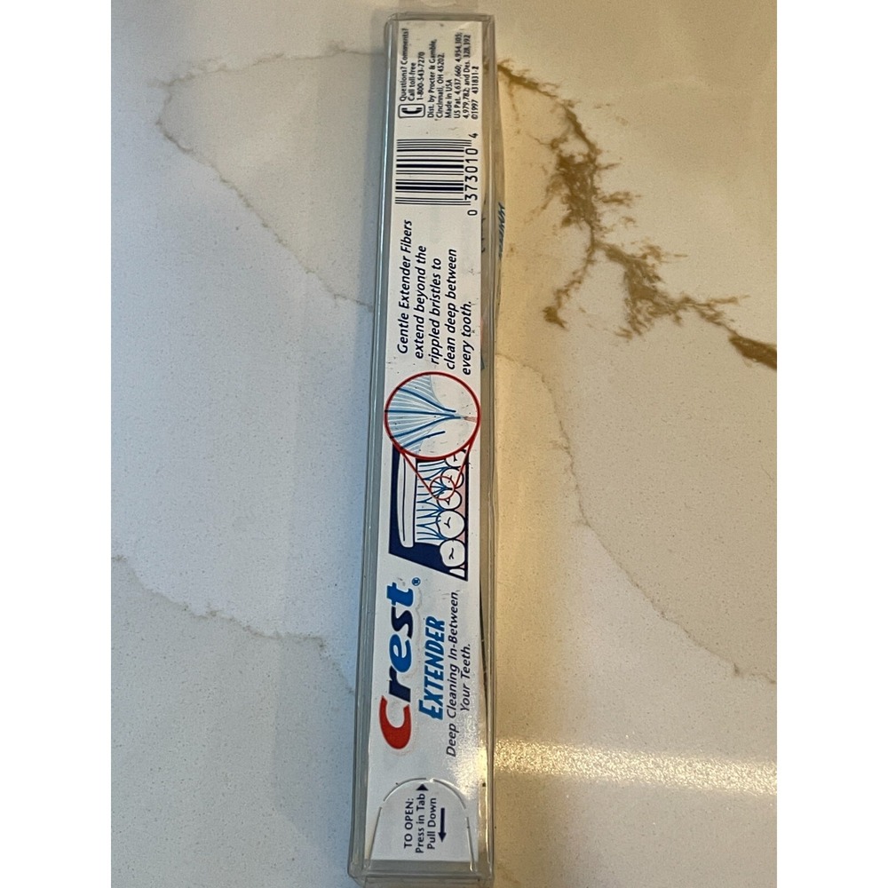 Vintage Crest Extender Deep Clean Inbetween Toothbrush Soft 65 New Old Stock - Picture 4 of 5